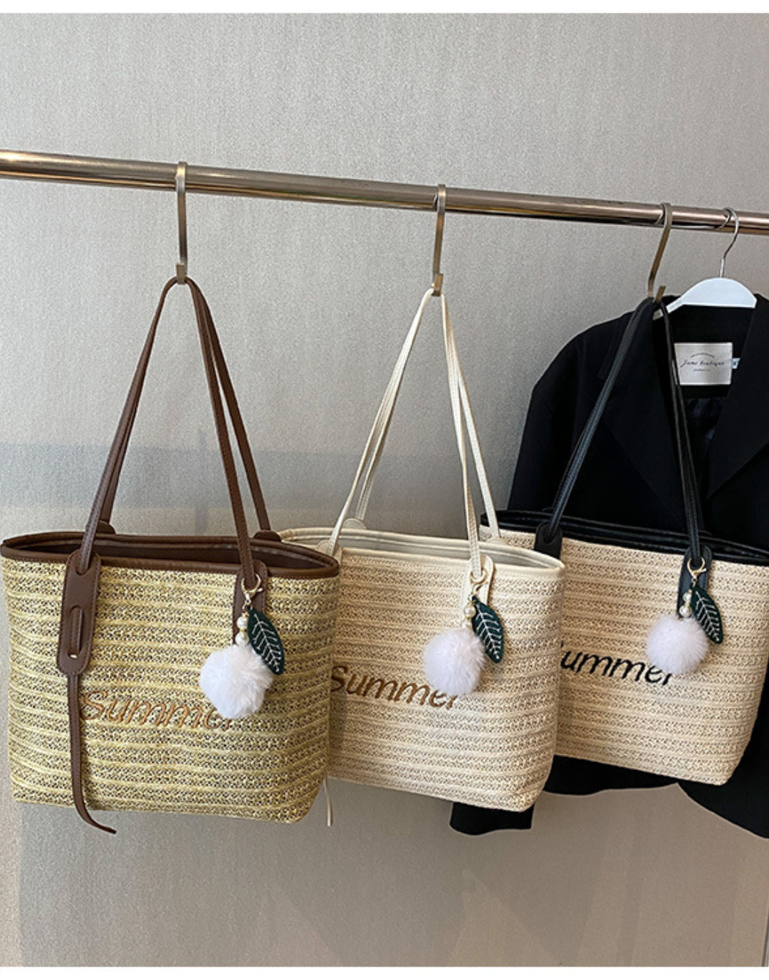 Straw Beach Bags&Tote Embroidery Bag