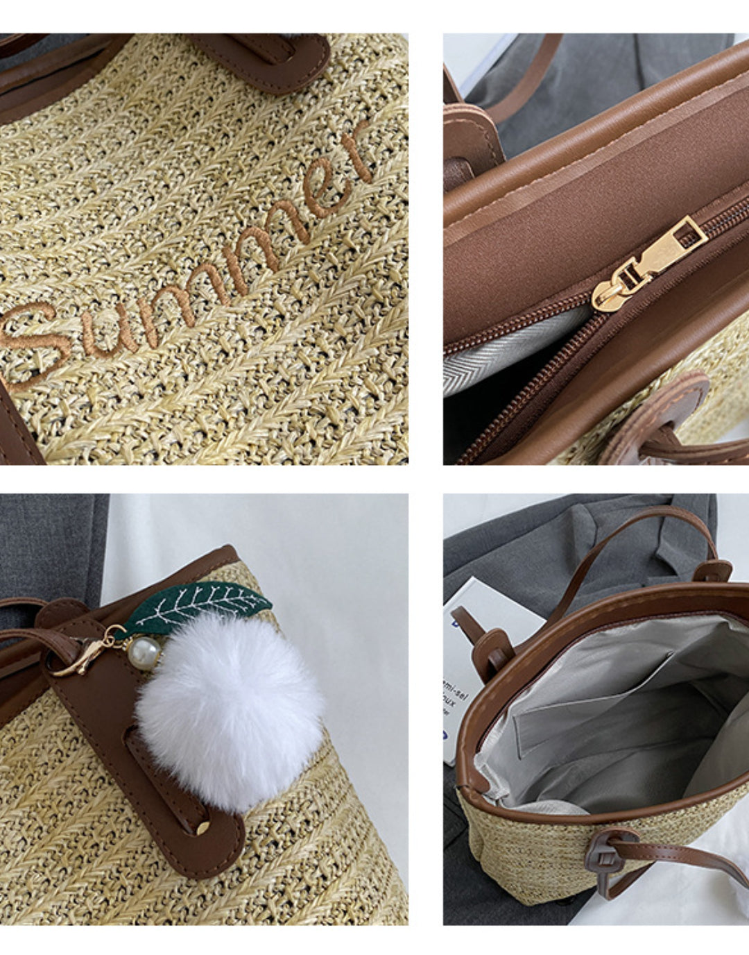 Straw Beach Bags&Tote Embroidery Bag