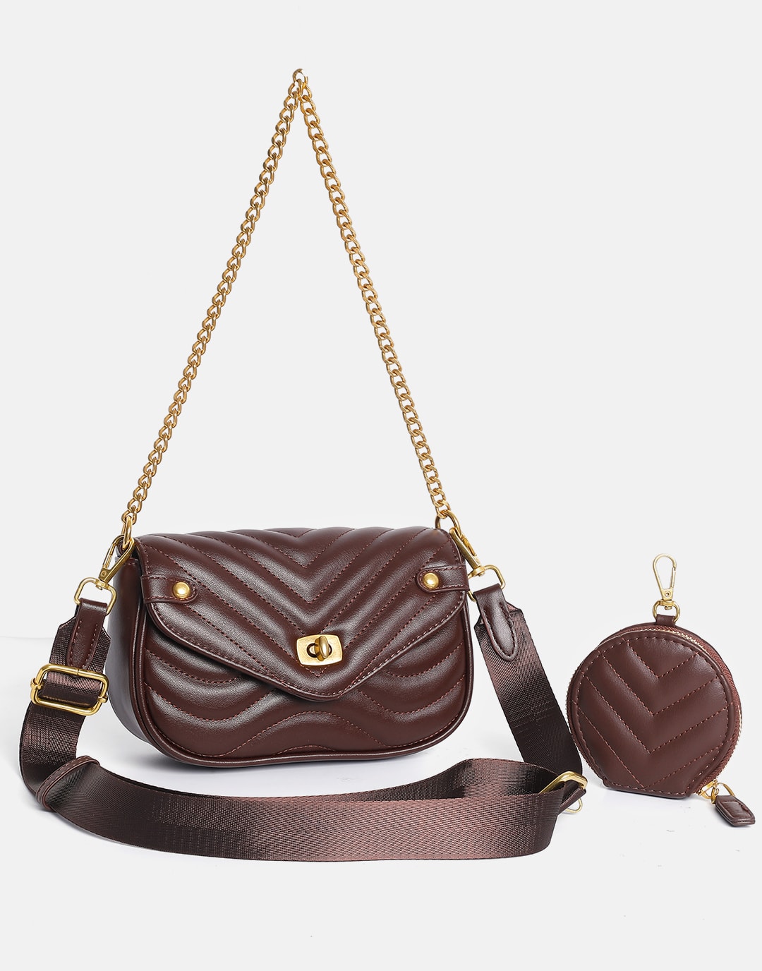 Yenesy Classical Daily Cross-body&Underarm Bag Set With Coin Bag