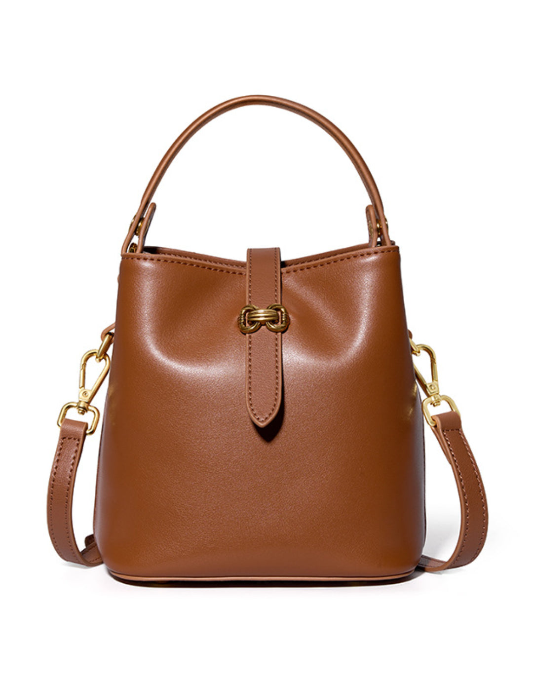 Yenesy Women Leather Crossbody Bucket Bag