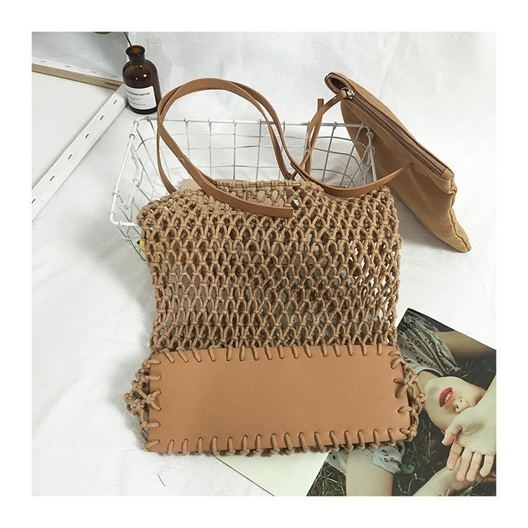 Cotton Rope Beach Bag With Inner Bag