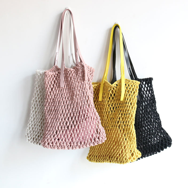 Cotton Rope Beach Bag With Inner Bag