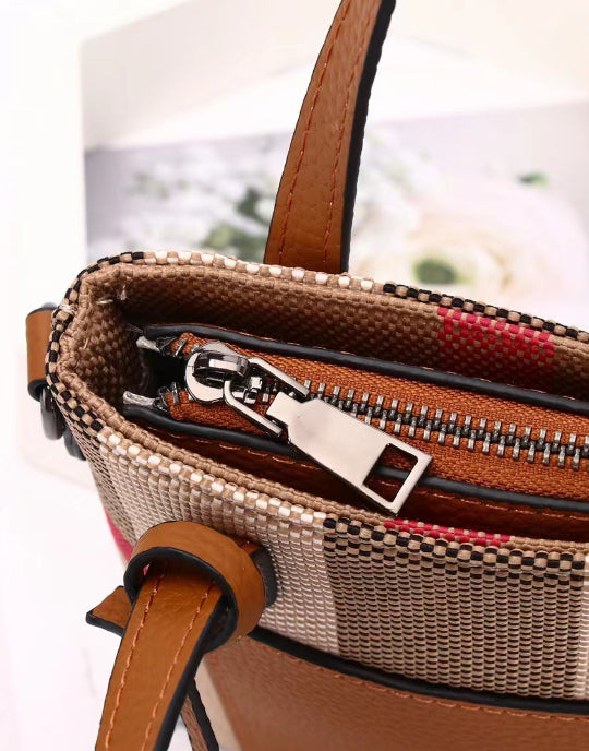 Cow Leather Mini Top Handle Bag & Phone Bag