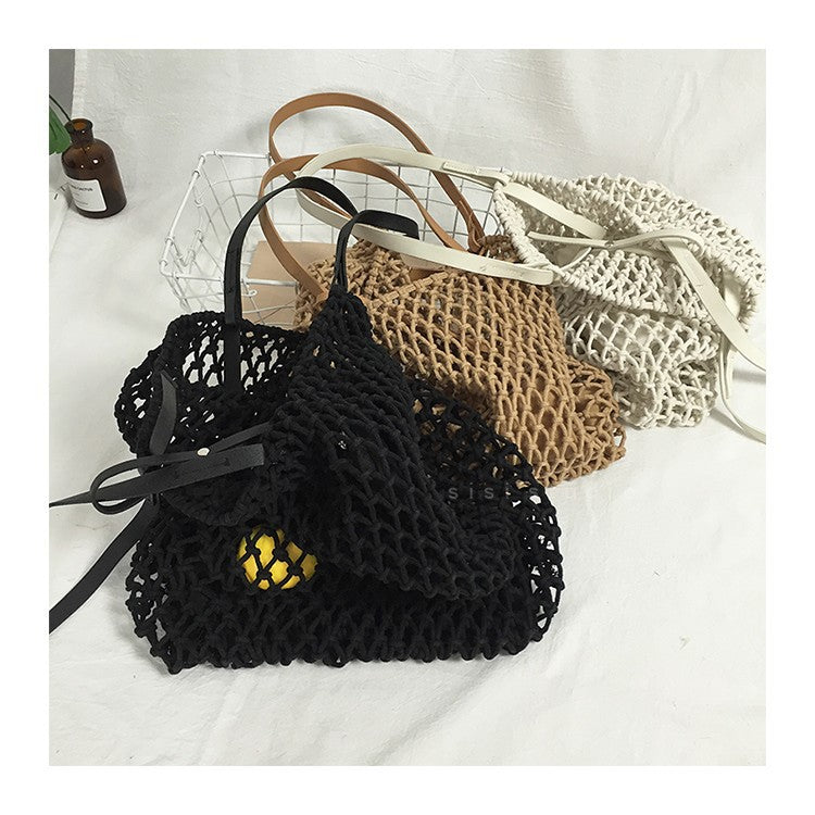 Cotton Rope Beach Bag With Inner Bag