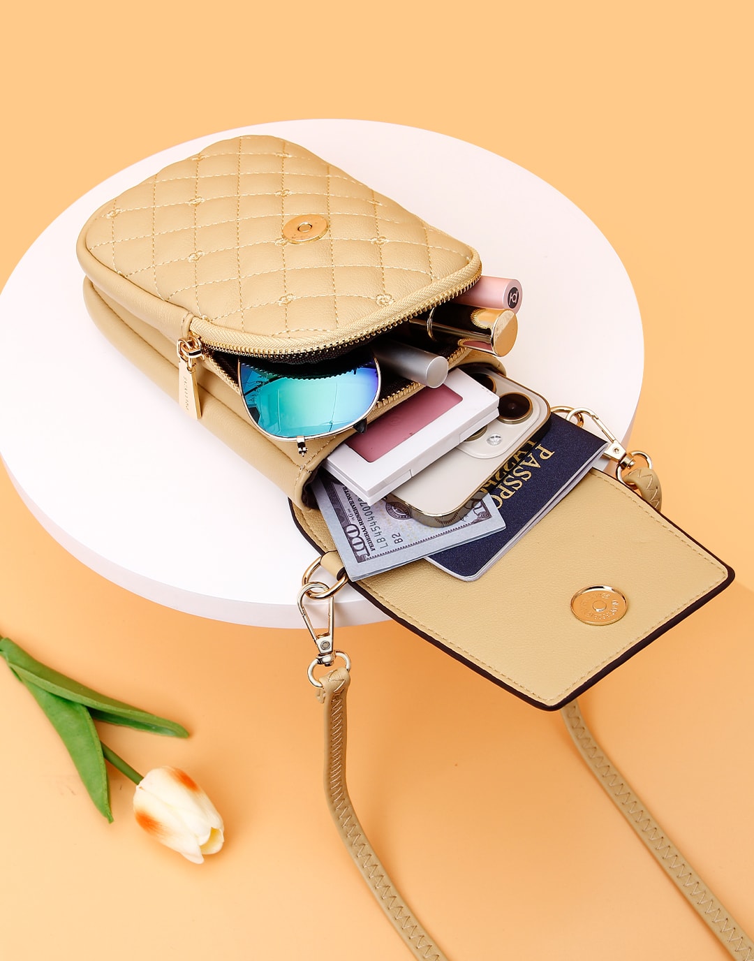 Yenesy Quilted Purse&Mini Phone Bag