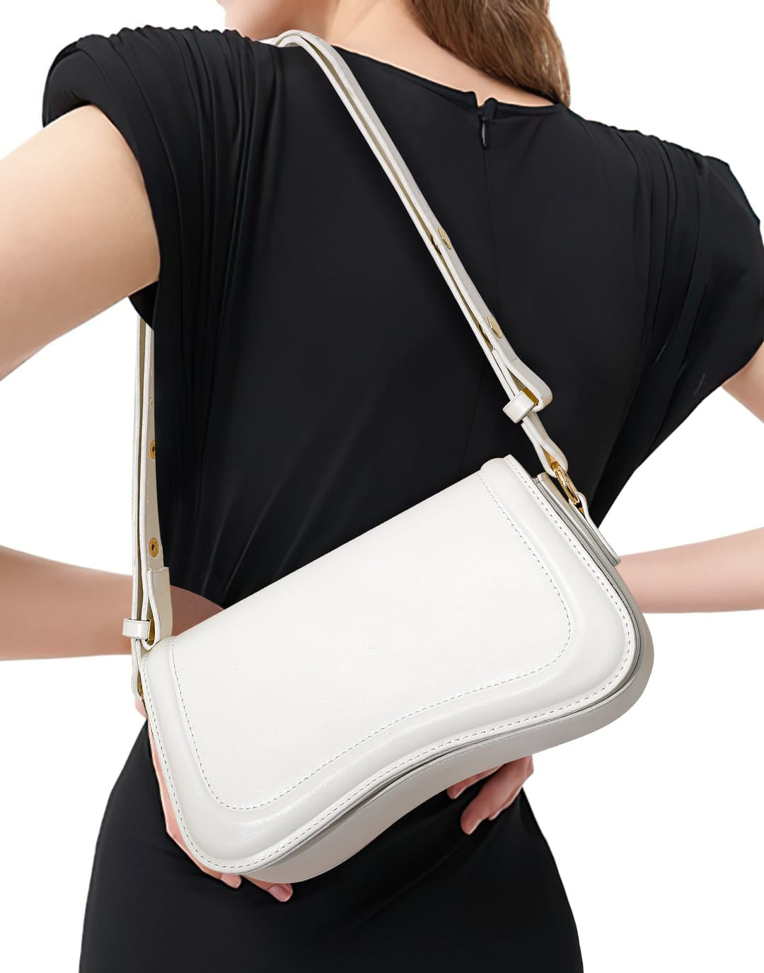 Yenesy Curvy Saddle Design Cross-body&Shoulder Bag