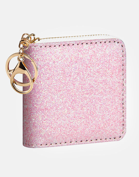 Small Glitter Wallet with Key Ring