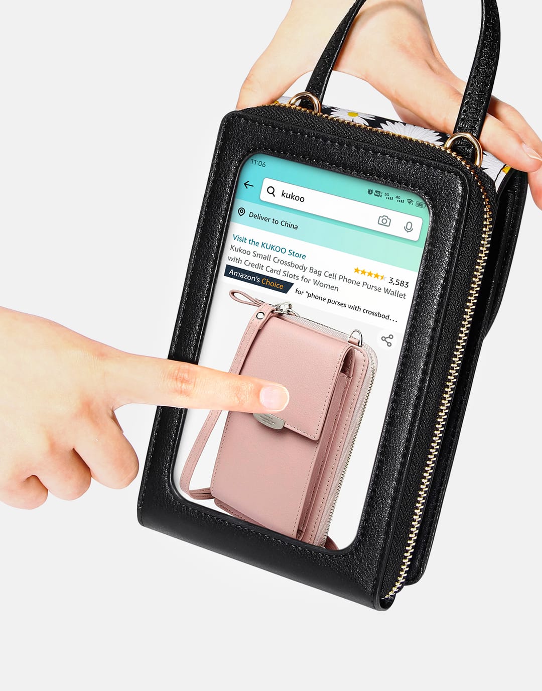 Touch Screen Purse Wallet&Mini Shoulder Handbag