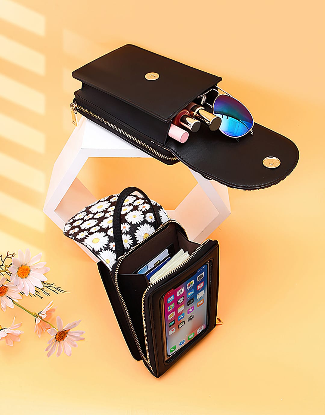 Touch Screen Purse Wallet&Mini Shoulder Handbag
