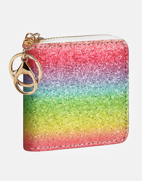 Small Glitter Wallet with Key Ring