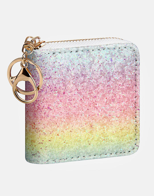 Small Glitter Wallet with Key Ring