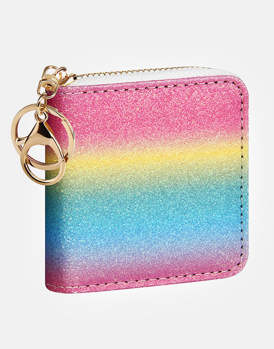 Small Glitter Wallet with Key Ring