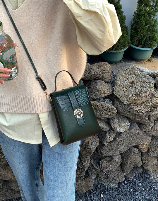 Crocodile Splice Crossbody Bag