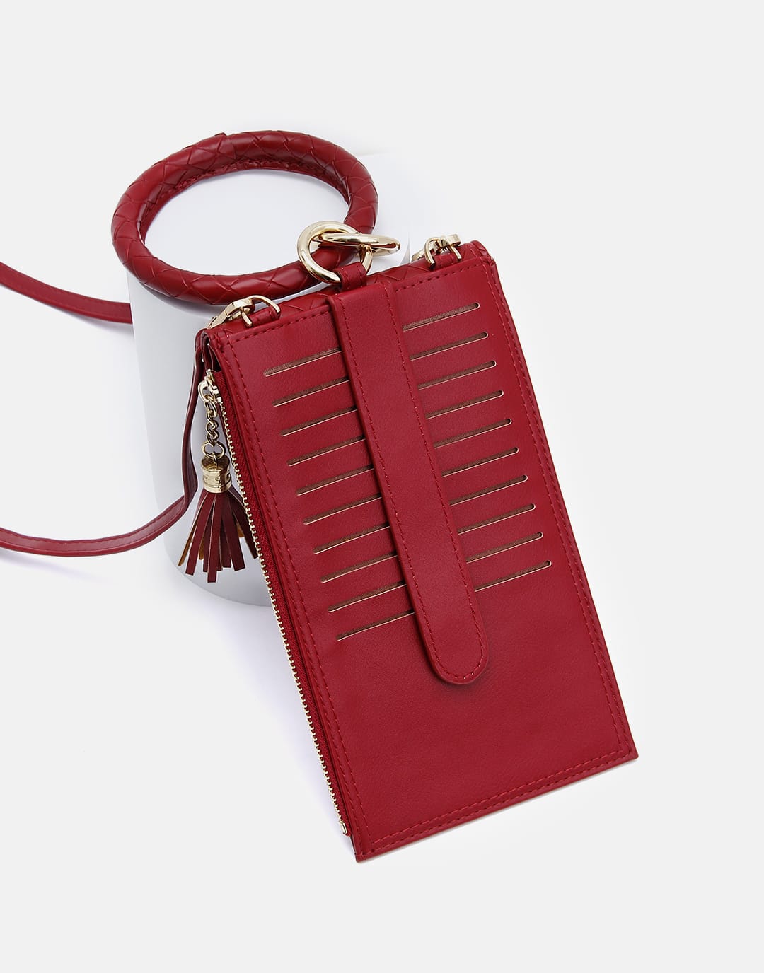 Tassel Women Wrist Bracelet Phone Bag With Credit Card Holder
