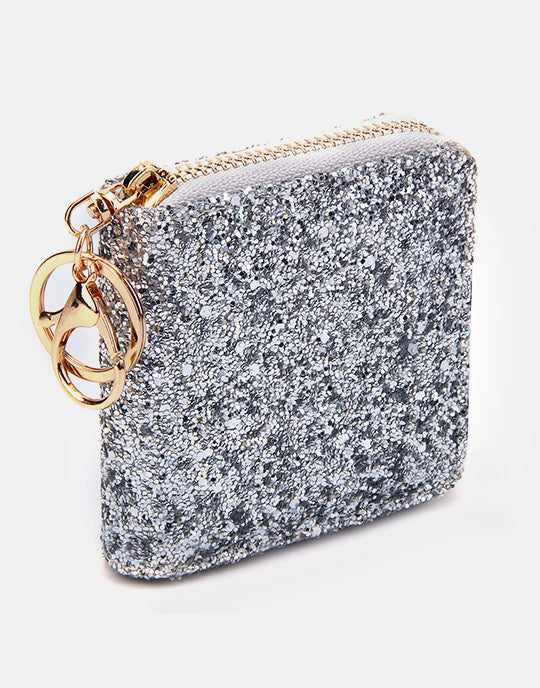 Small Glitter Wallet with Key Ring