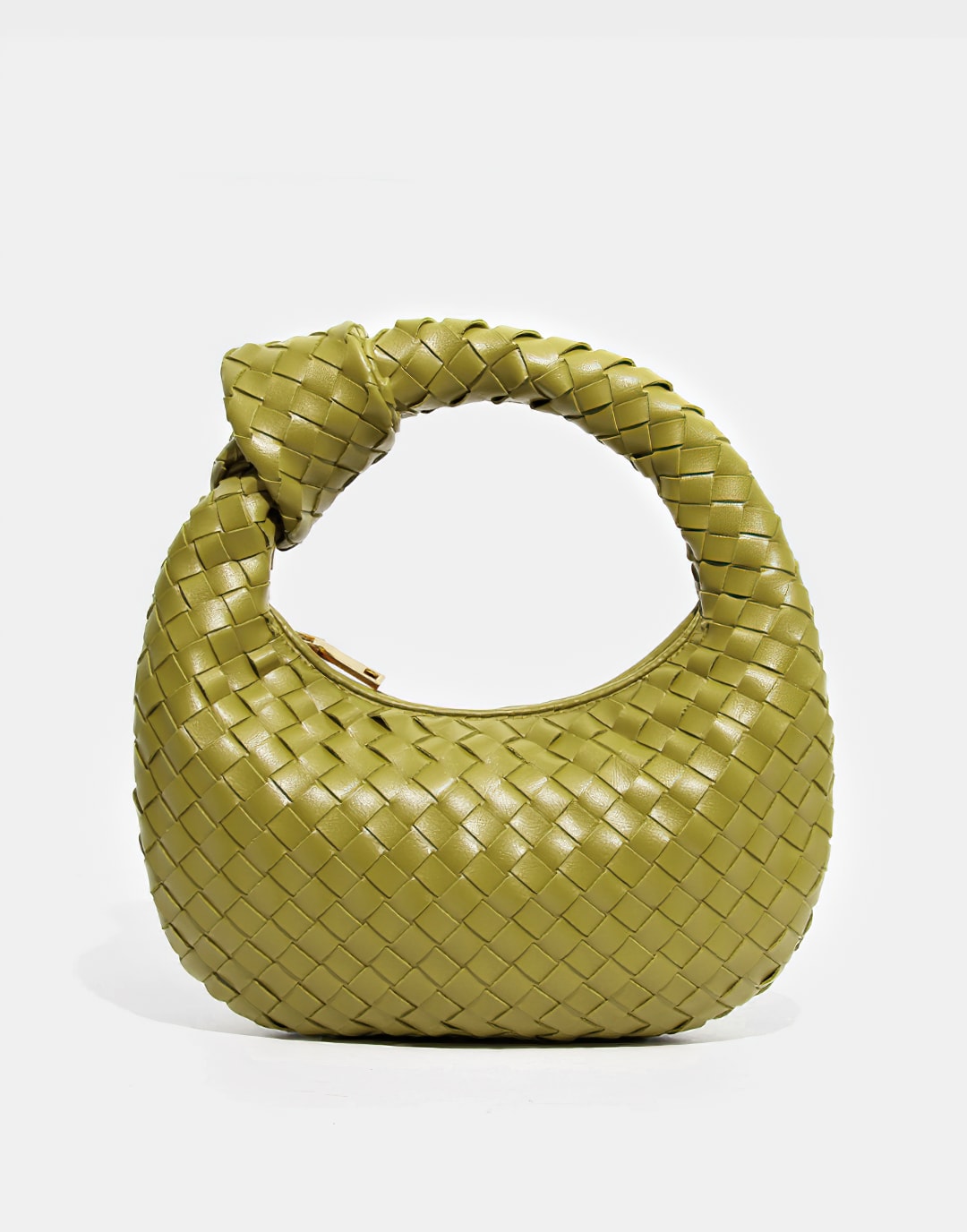 Handmade Women's Leather Woven Pattern Daily Bag