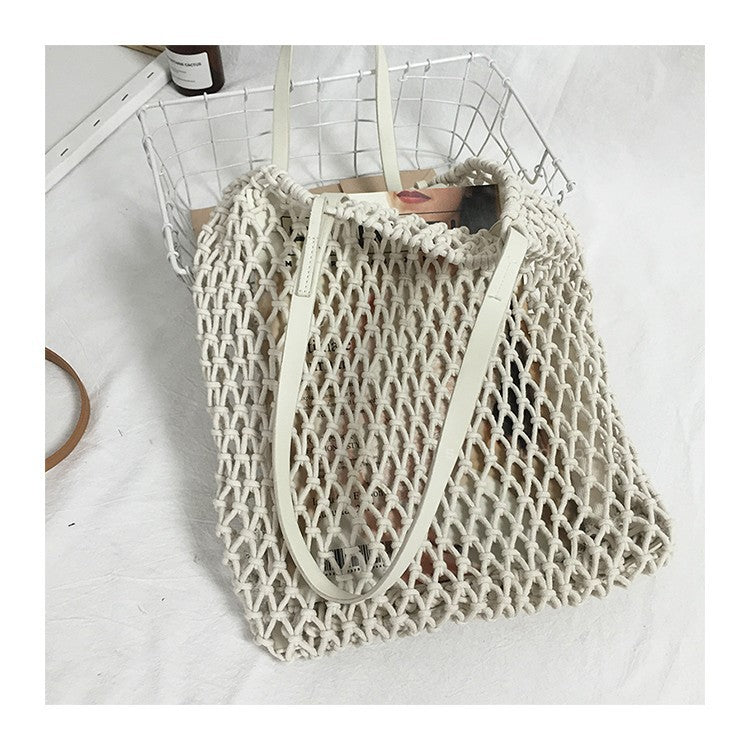 Cotton Rope Beach Bag With Inner Bag