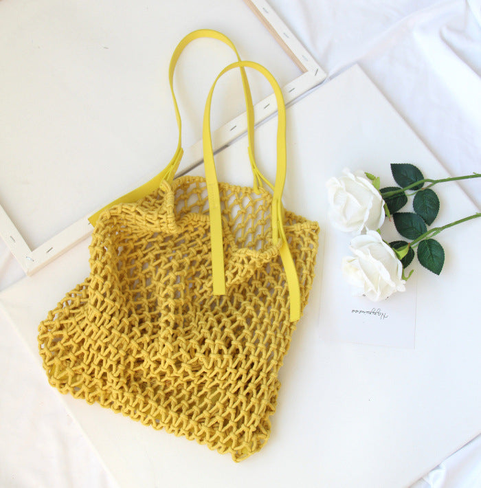 Cotton Rope Beach Bag With Inner Bag